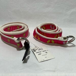 2 New Rue 21 Pink Belts, Palm Trees And Flip Flop Sandals